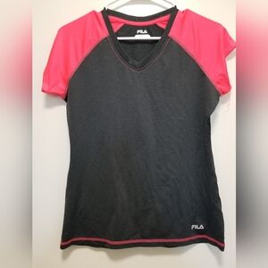 2/$25 Fila Pink and Black T-Shirt Size Small